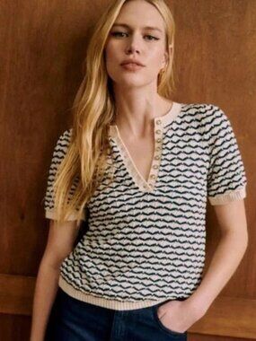 Sézane | Maille Mae Knitted Top, Size XS LIKE NEW